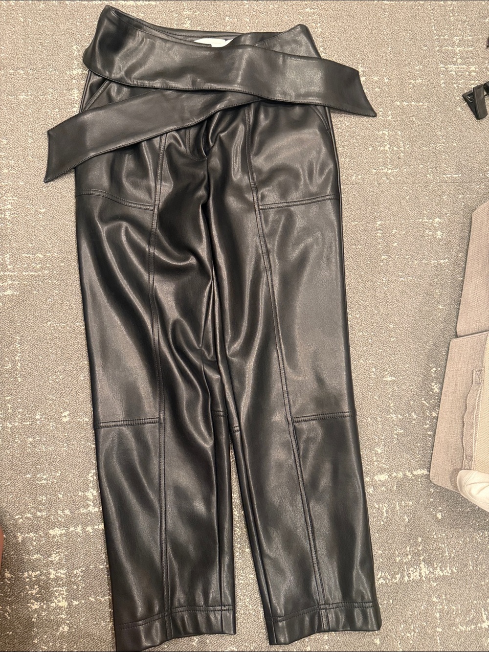 Jonathan Simkhai Black Faux Leather Pants
